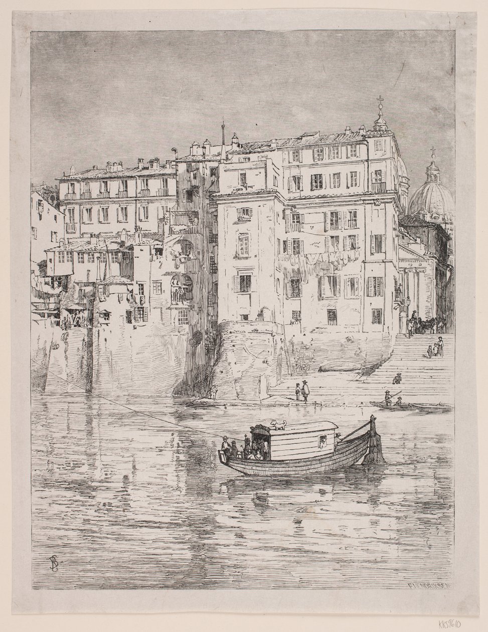 Tiber boyunca feribot by Balzer Dahl