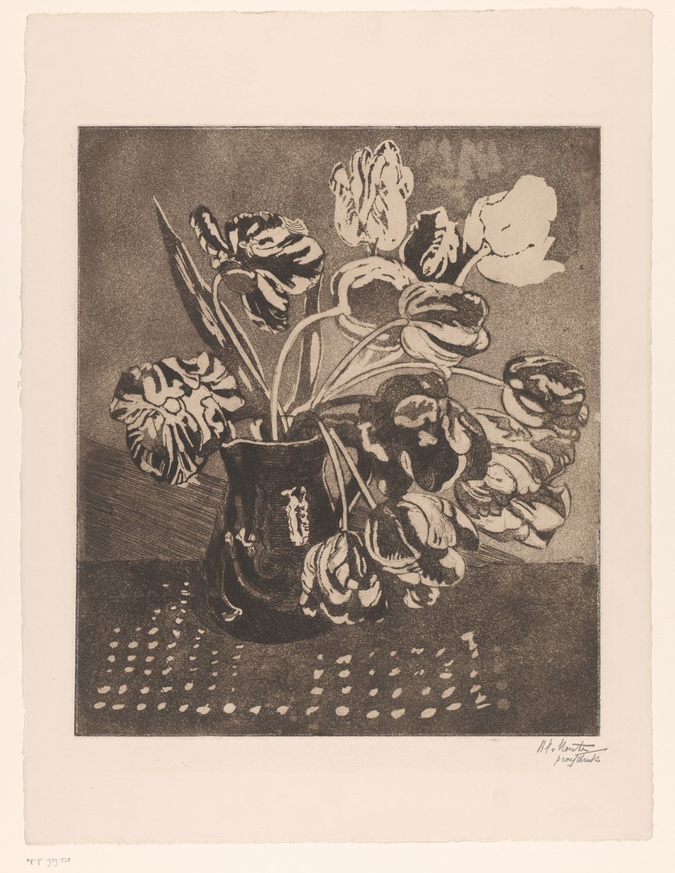 Bir sürahi içinde laleler by Barbara Elisabeth van Houten (signed by artist)