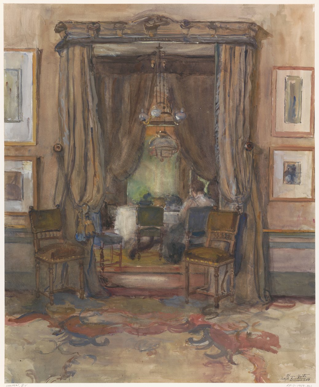 Gün ışığında Lahey'deki Riouwstraat'taki oturma odası by Barbara Elisabeth van Houten