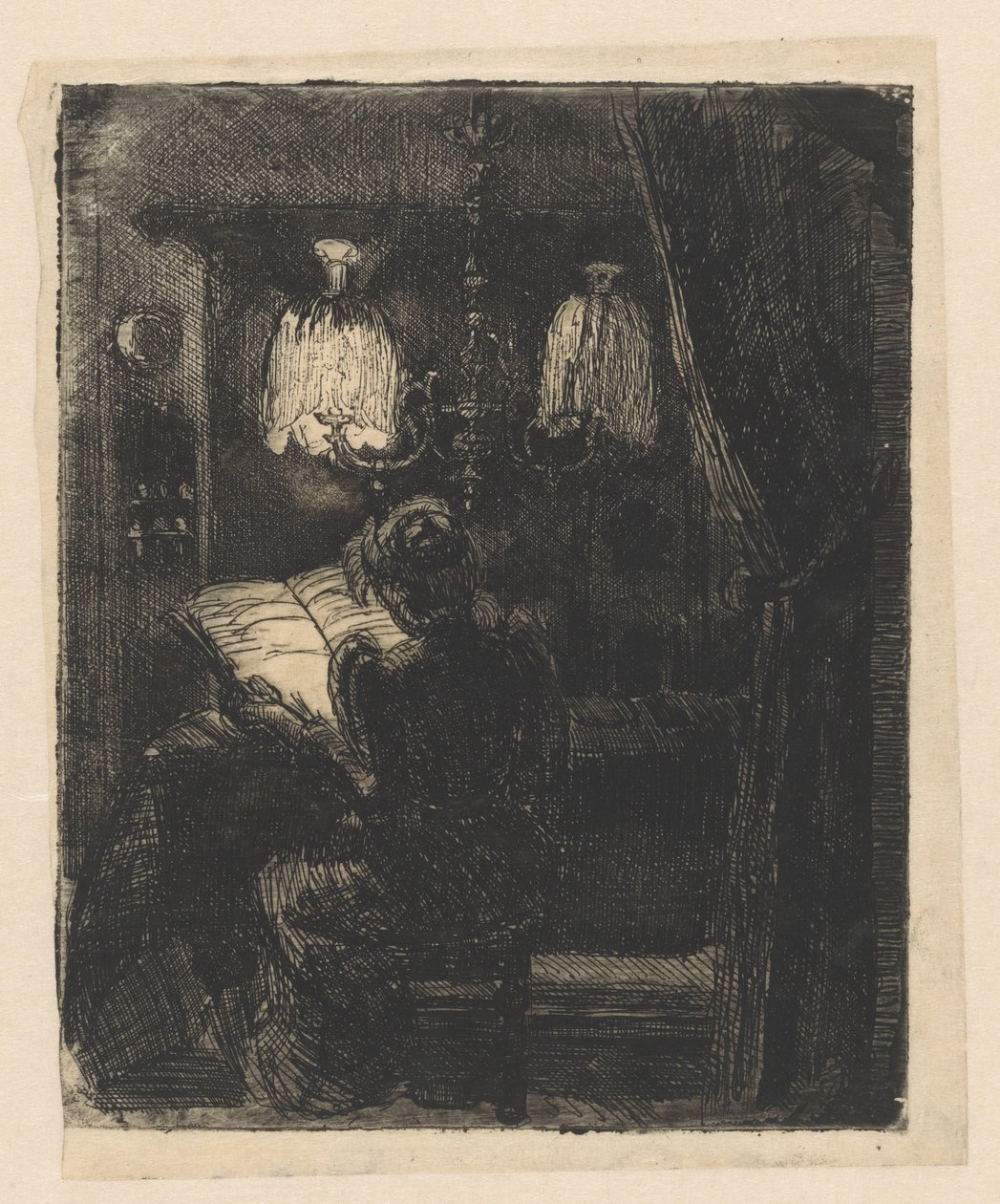 Sientje Mesdag-van Houten masada kitap okuyor by Barbara Elisabeth van Houten