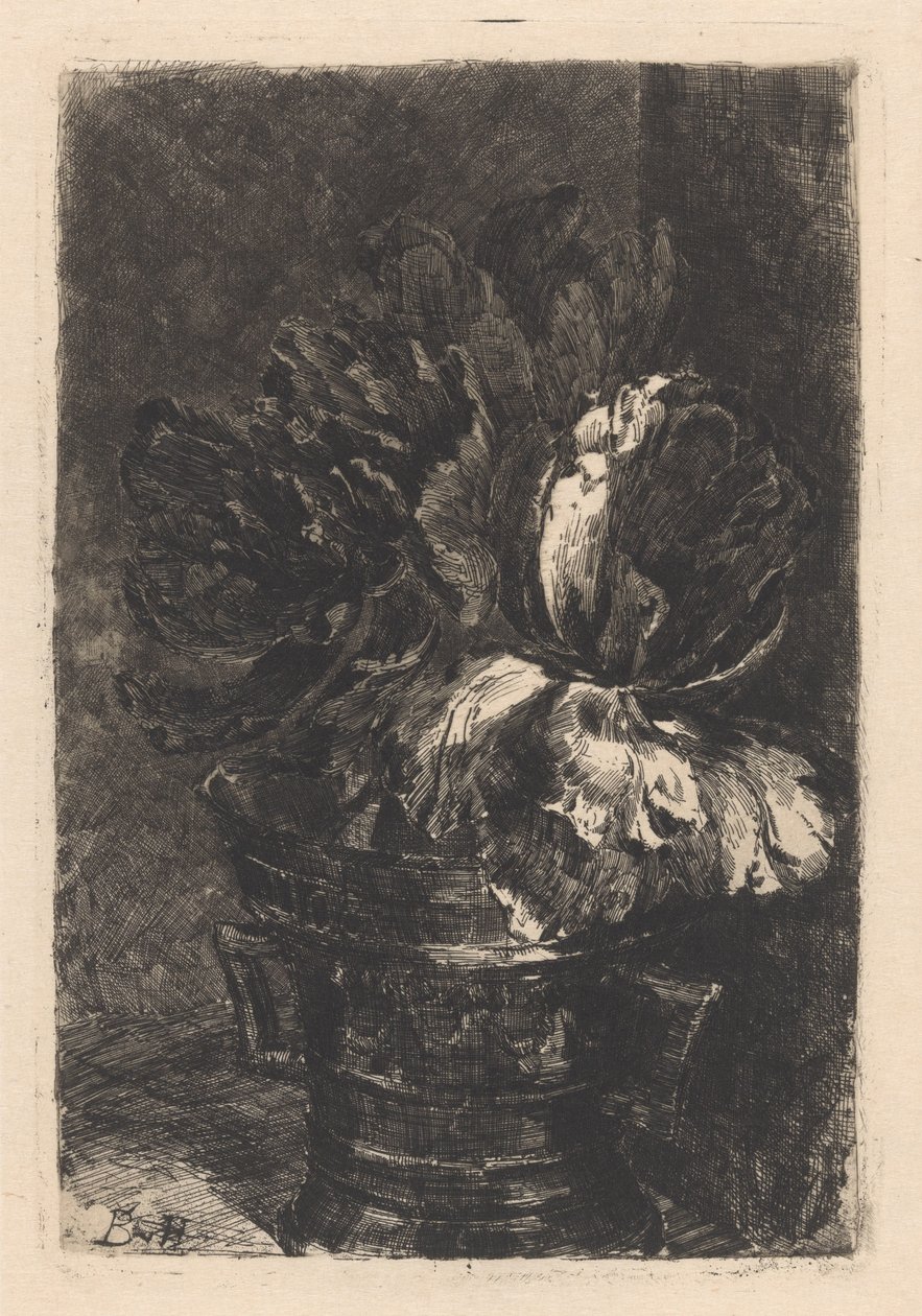 Bakır havanda laleler by Barbara Elisabeth van Houten