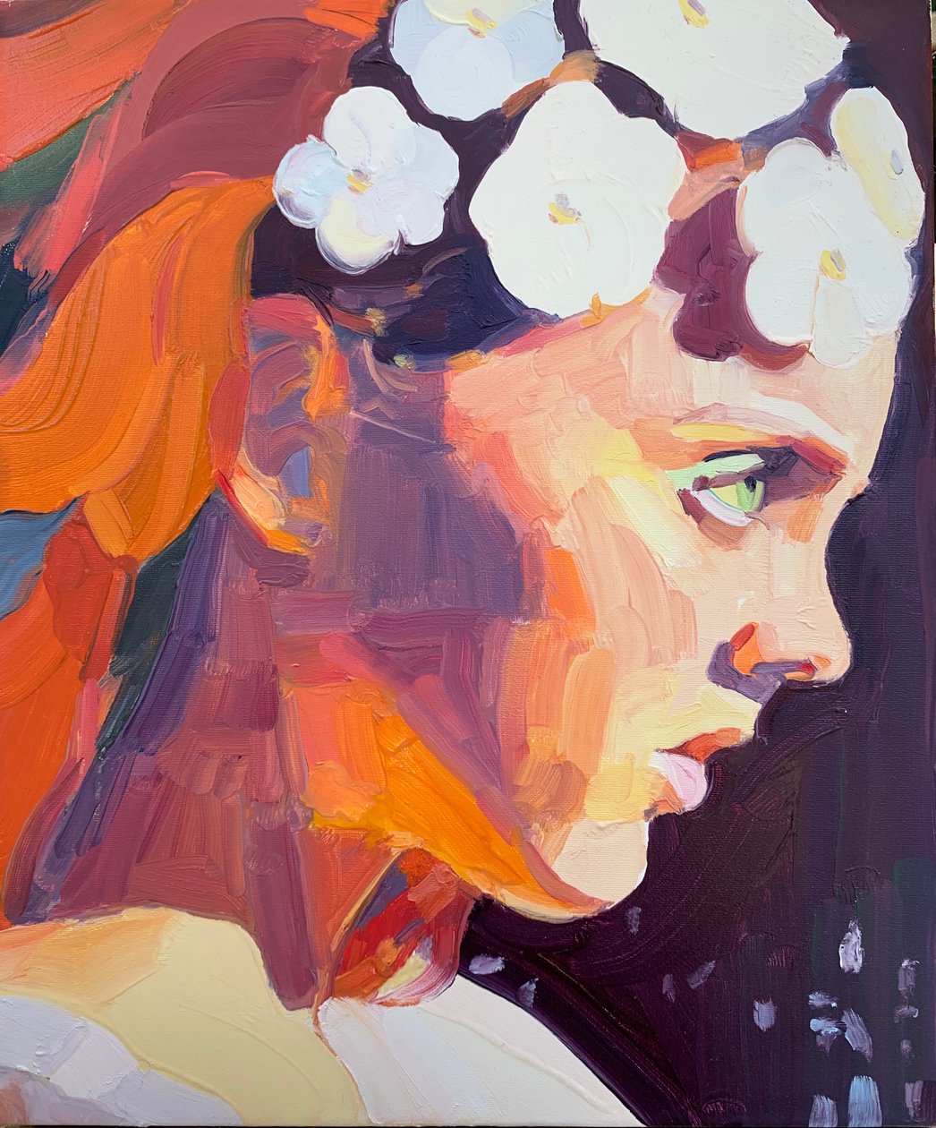 Ateş, 2018 (tuval üzerine yağlı boya) by Barbara Hoogeweegen