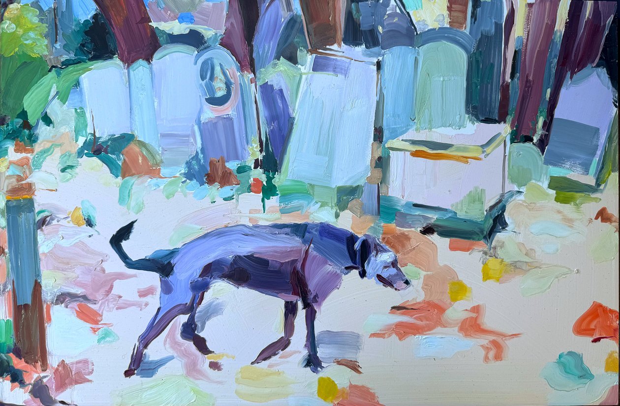 John, 2024, panel üzerine yağlıboya by Barbara Hoogeweegen