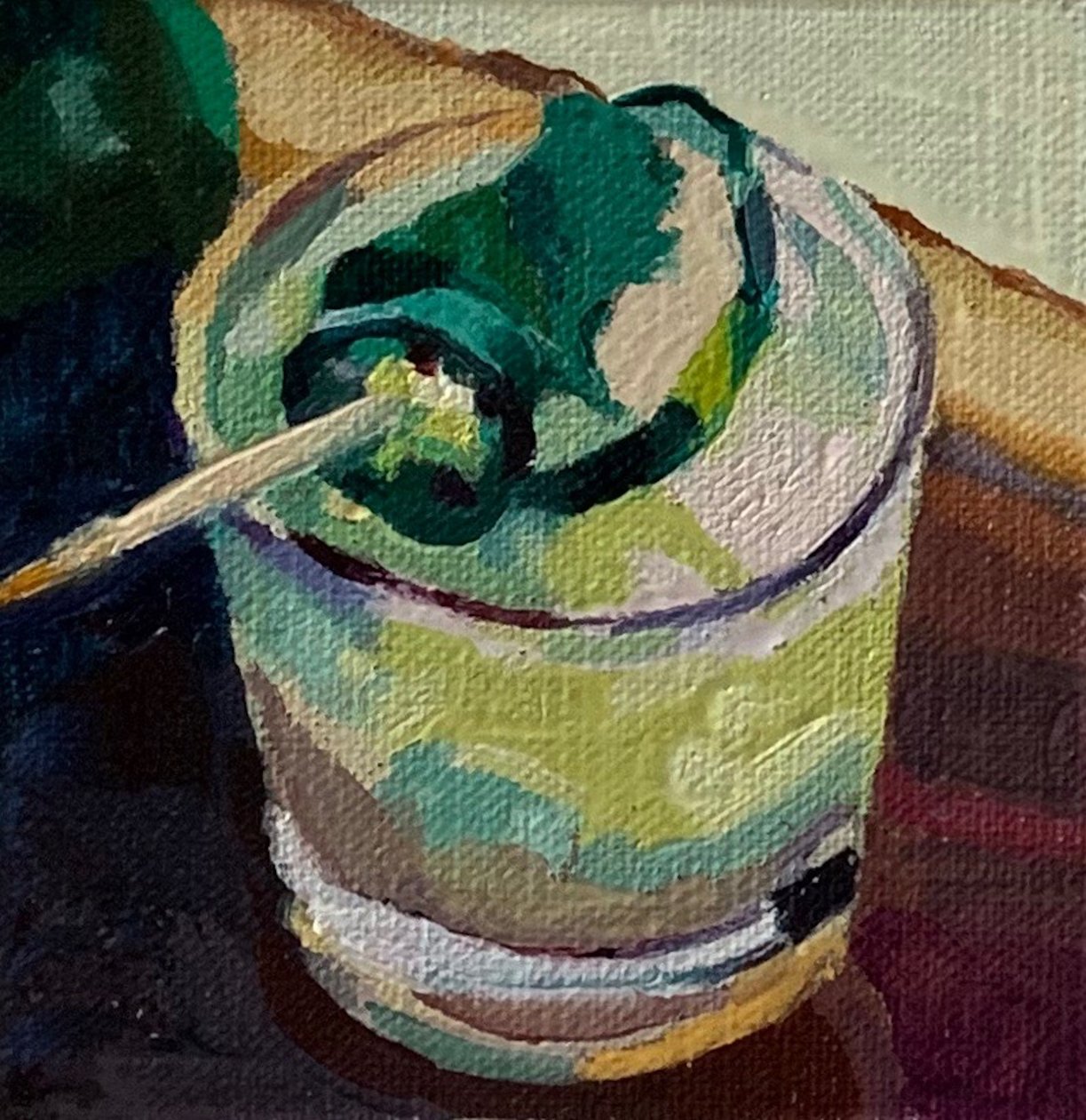 kokteyl 2, 2019 (gemide yağ) by Barbara Hoogeweegen