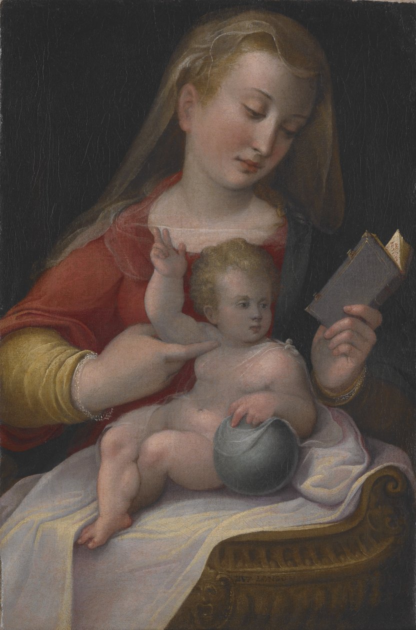 Madonna ve Çocuk, 1580-85 dolayları (tuval üzerine yağlıboya) by Barbara Longhi