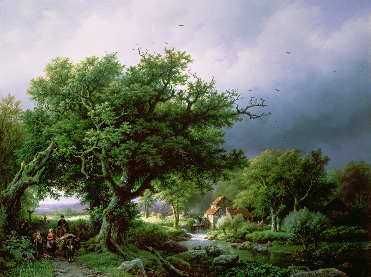Değirmenli Peyzaj by Barend Cornelis Koekkoek