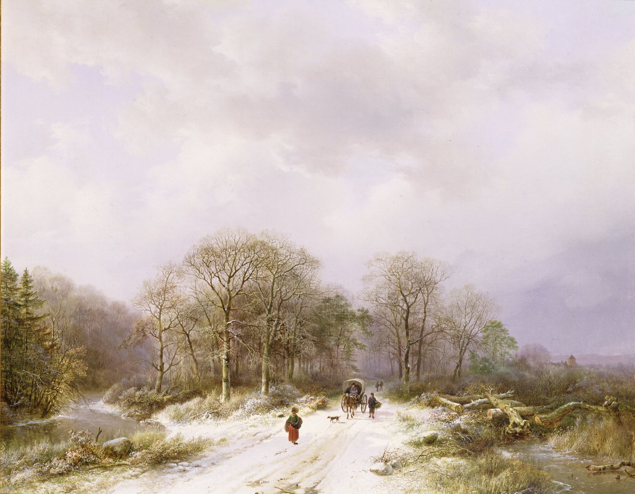 Pazar Yolunda by Barend Cornelis Koekkoek