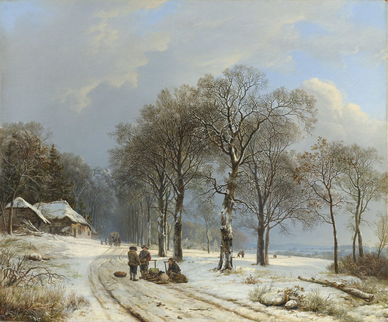 Kış Manzarası, 1835-8 by Barend Cornelis Koekkoek