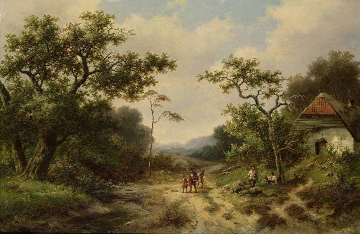 Ülke Manzarası, 19. yüzyıl by Barend Cornelis Koekkoek