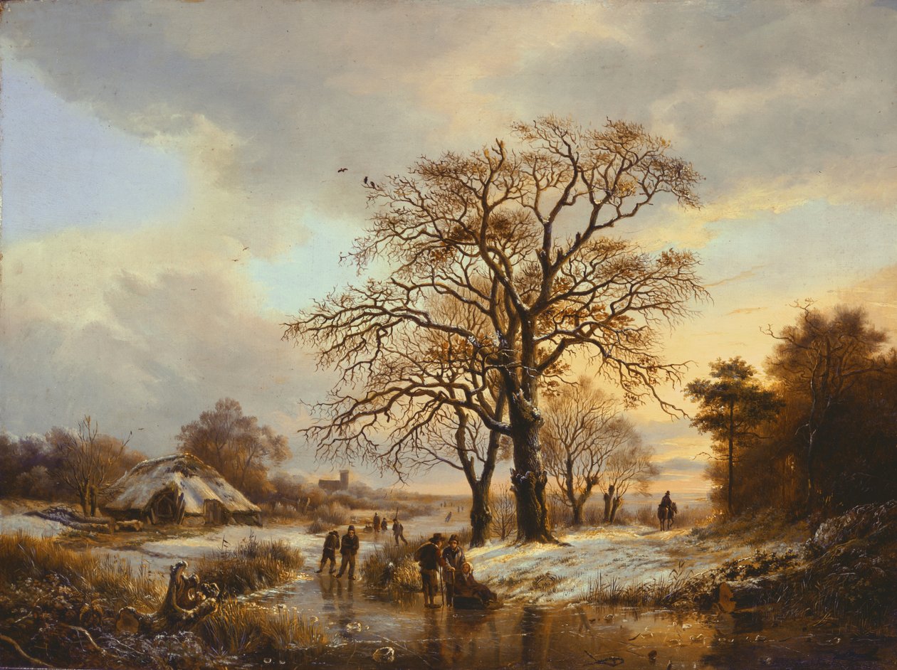 kanalda patenciler by Barend Cornelis Koekkoek