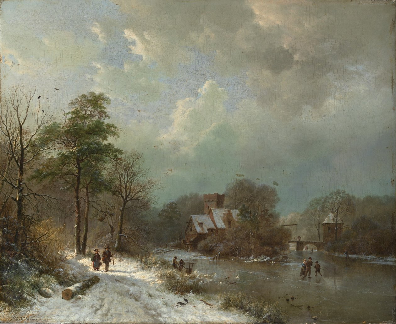 Kış Manzarası, Hollanda, 1833. by Barend Cornelis Koekkoek