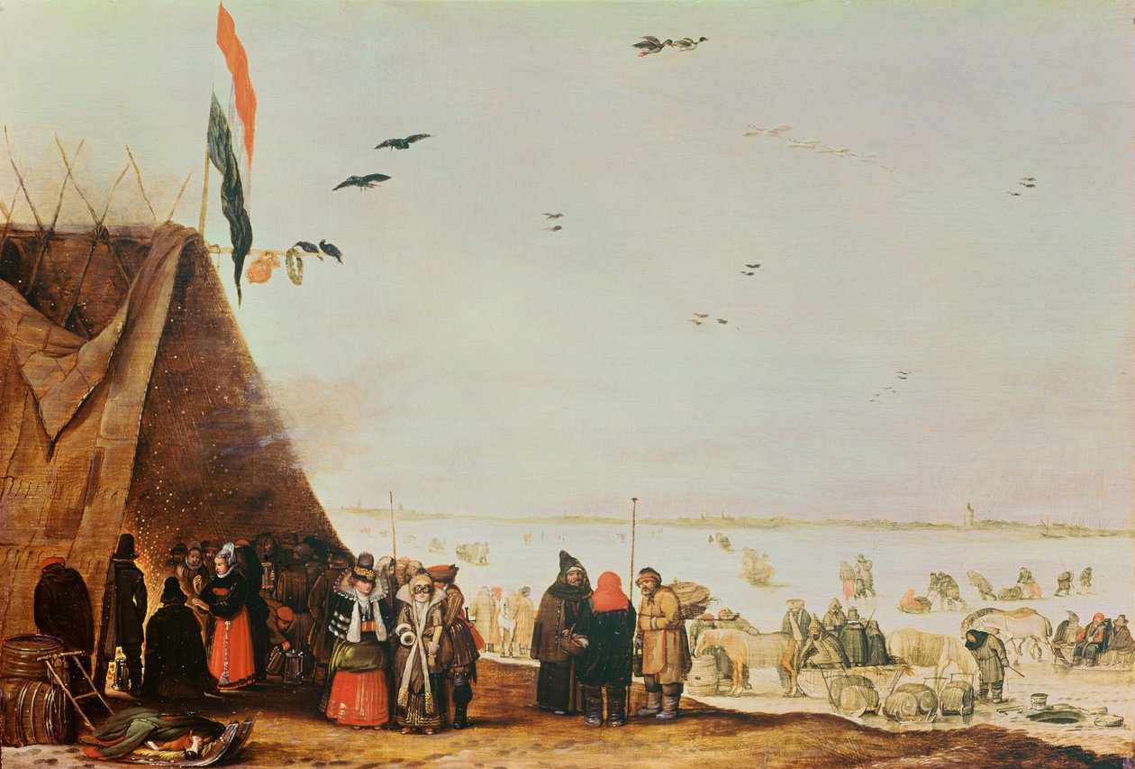 kış sahnesi by Barent Avercamp