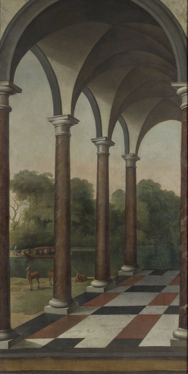 Bir Park üzerine veren Colonnade by Barent Fabritius (attributed to)