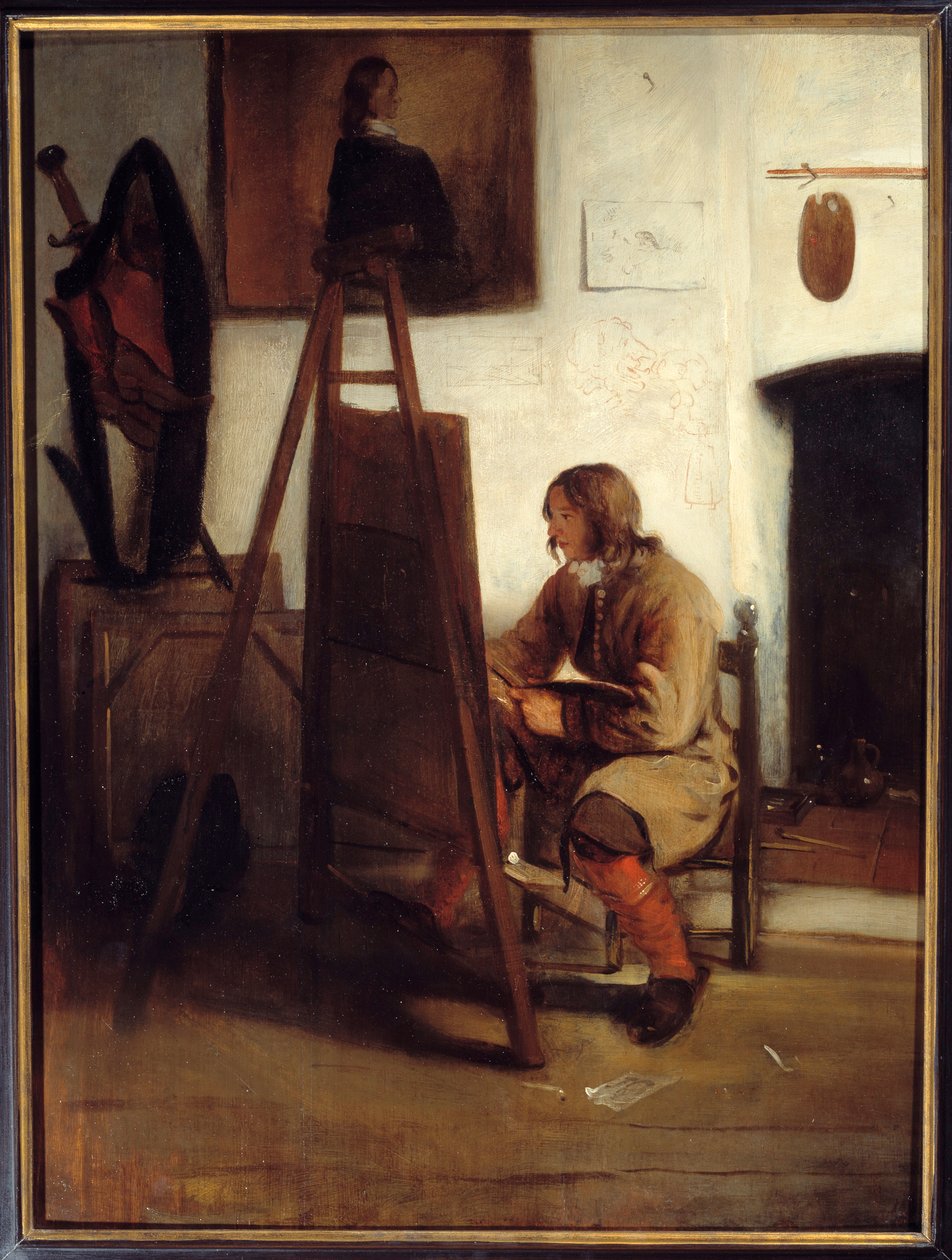 Atölyesinde genç bir ressam Barent Fabritius