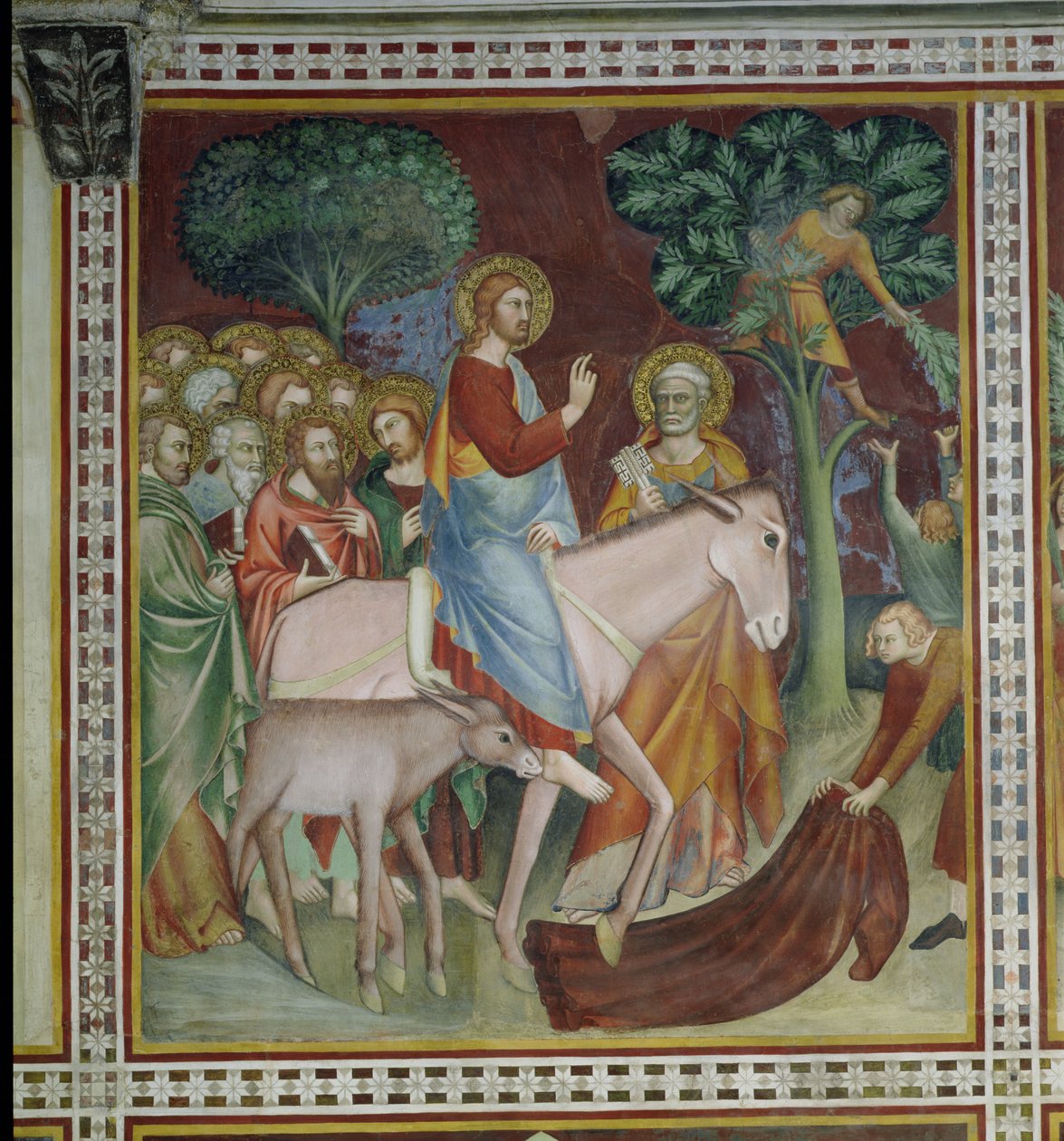 The Entry of Christ into Jerusalem, from a series of Scenes of the New Testament  by Barna da Siena