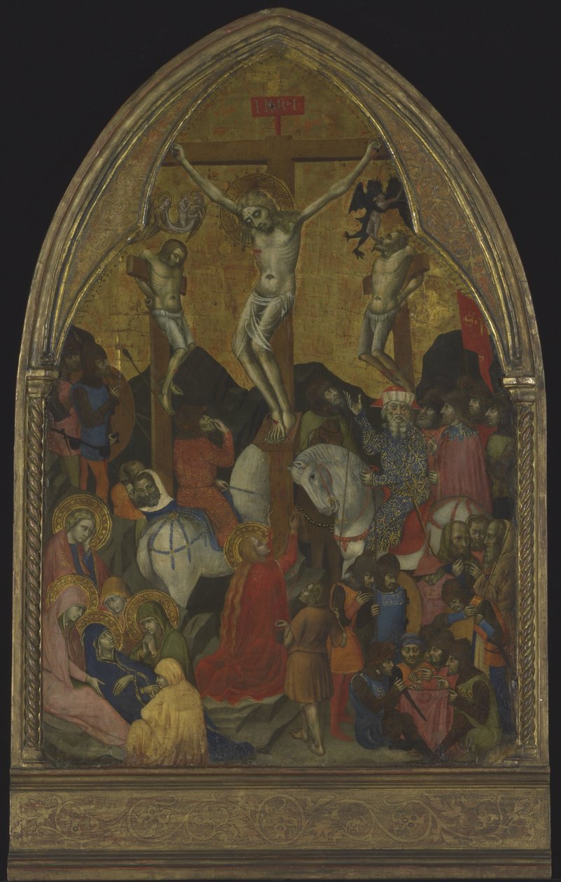 Çarmıha gerilme, c.1375 (ahşap üzerine tempera ve altın) by Barnaba da Modena