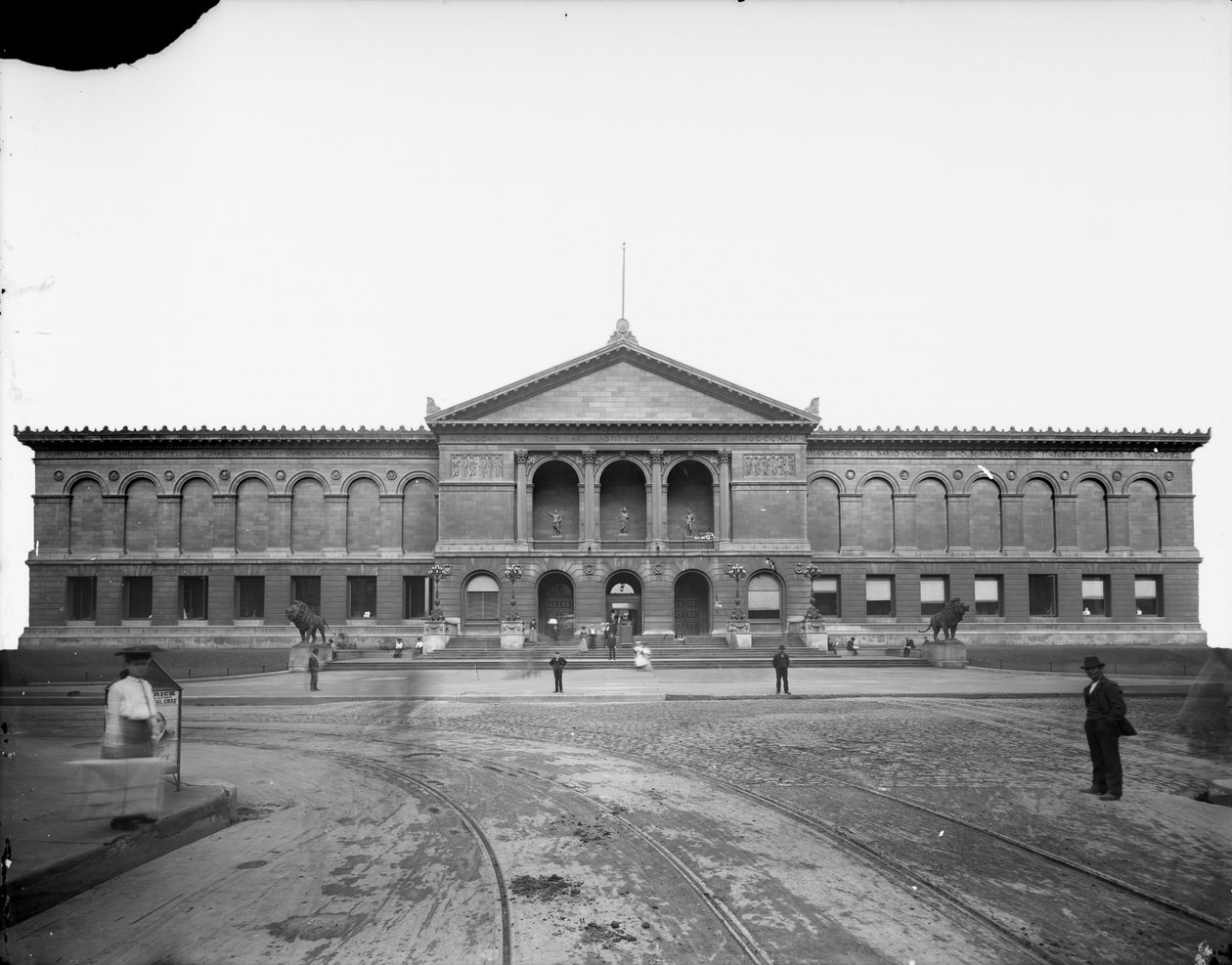 Chicago Sanat Enstitüsü, Chicago, Illinois, ABD, c.1892 (s/b fotoğraf) by Barnes and Crosby
