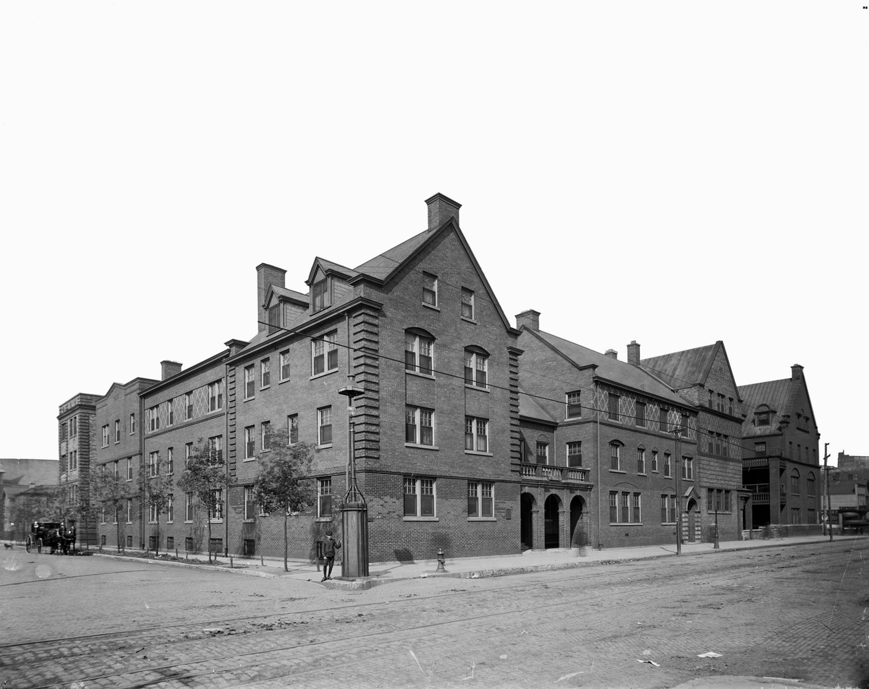 Hull House, Chicago, Illinois, ABD, c.1905 (s/b fotoğraf) by Barnes and Crosby