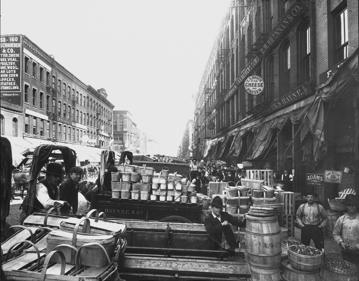 South Water Street Market, Chicago, Illinois, ABD, c.1905 (s/b fotoğraf) by Barnes and Crosby