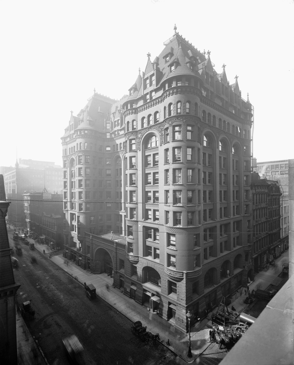 102 ila 116 Güney LaSalle Street, Chicago, Illinois, ABD, 1905 dolaylarında Kadın Tapınağı binası (s/b fotoğraf) by Barnes and Crosby