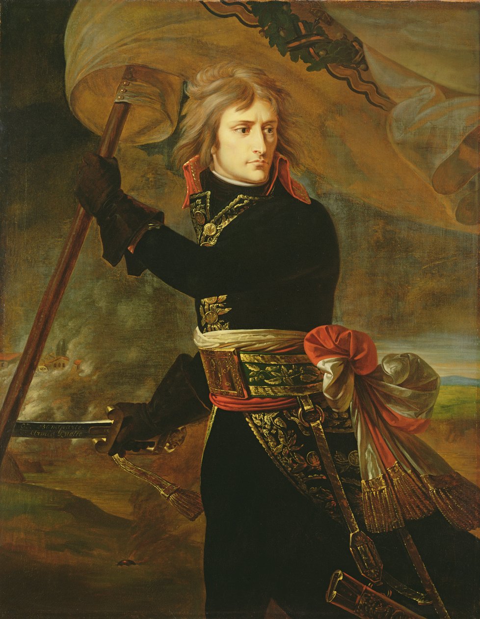 Arcole Köprüsü üzerinde Napolyon I (1769-1821) by Antoine Jean Gros
