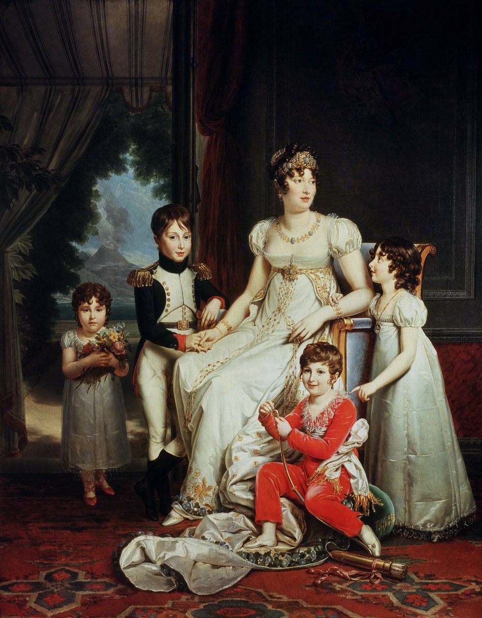 Caroline Bonaparte (1782-1839) ve Çocukları by Baron François Pascal Simon Gérard