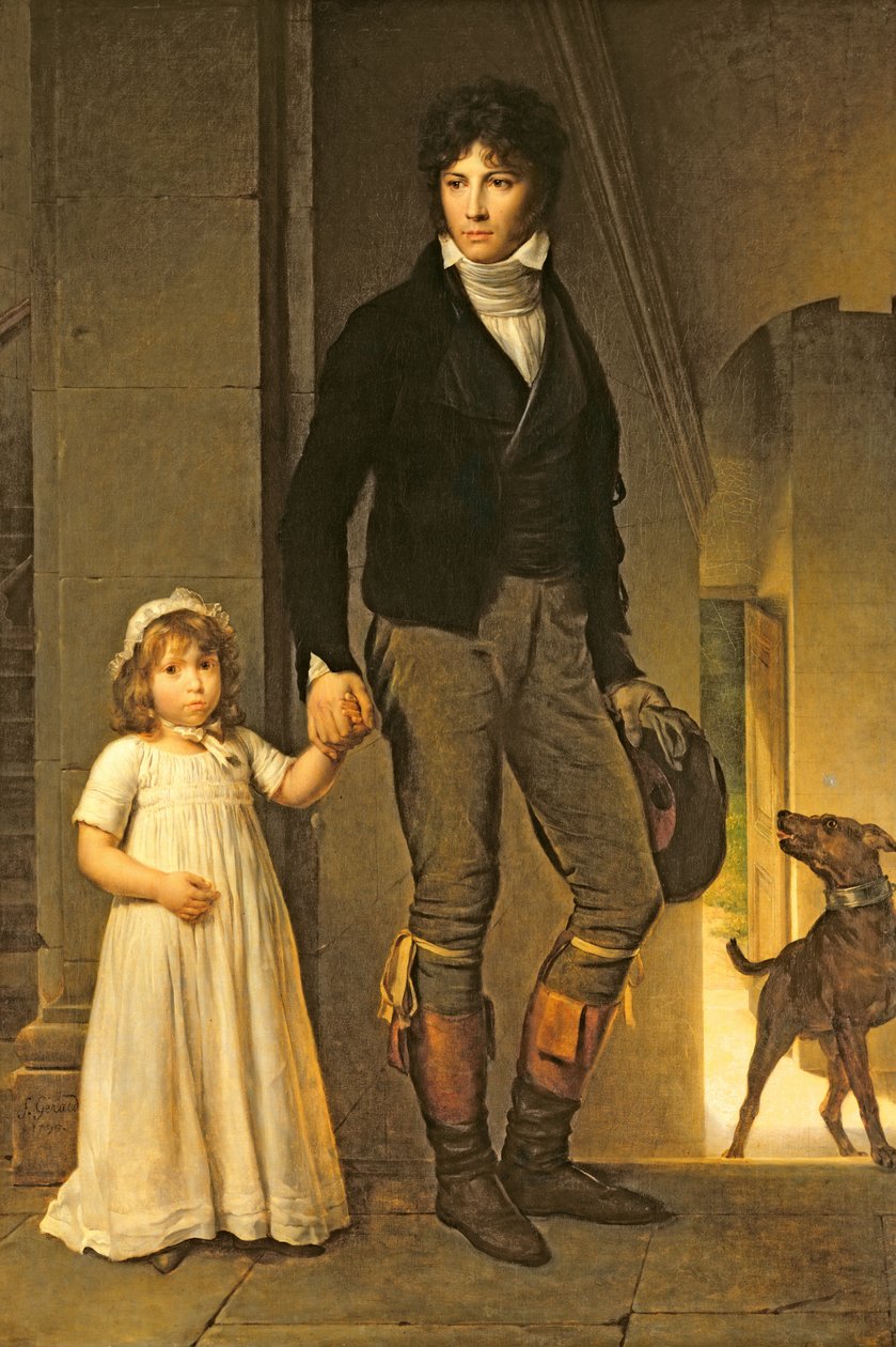 Jean-Baptiste Isabey (1767-1855) ve Kızı Alexandrine (1791-1871), 1795 by Baron François Pascal Simon Gérard