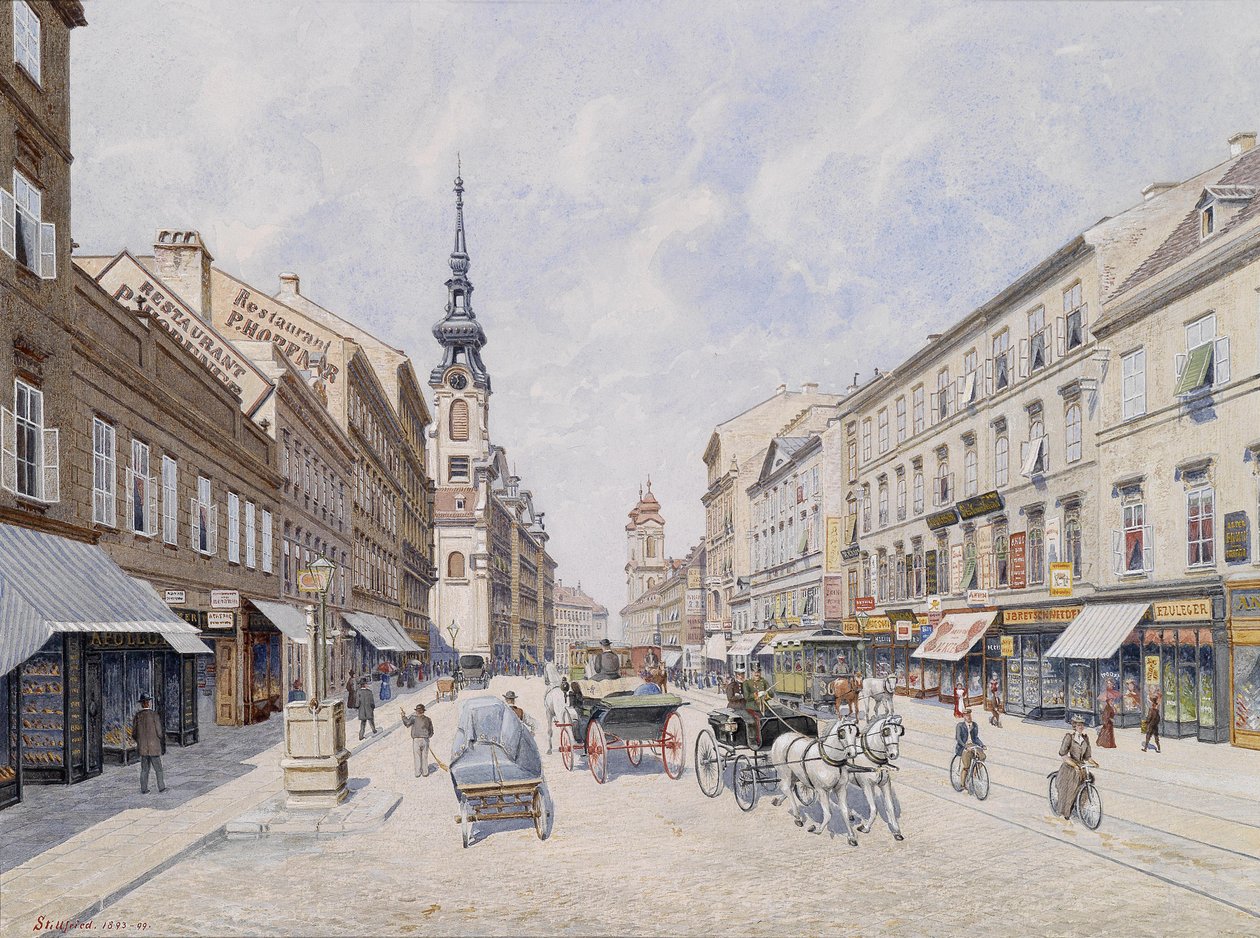 iç Mariahilferstrasse by Baron Raimund von Stillfried