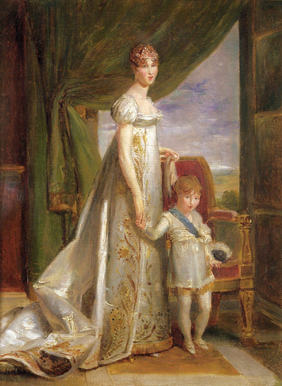 Hortense-Eugénie de Beauharnais (1783 - 1837), Hollanda Kraliçesi ve oğlu Charles Napoléon Bonaparte (1803 - 1807), 1806 by Baron François Pascal Simon Gérard