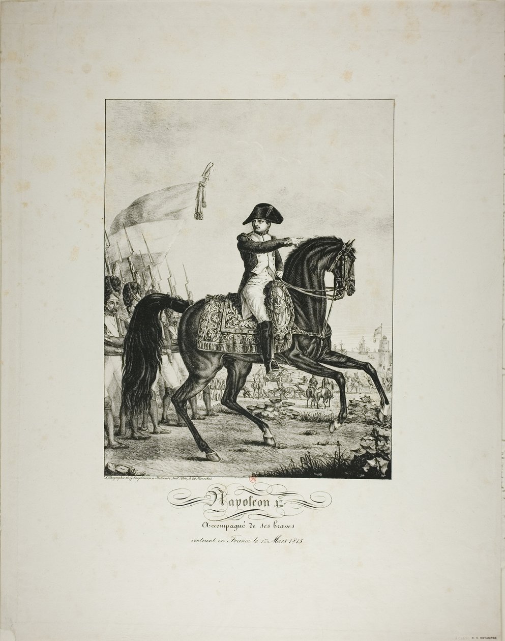 Napolyon, İyi Adamları eşliğinde, 1 Mart 1815'te Fransa'ya Döndü. by Baron François Pascal Simon Gérard