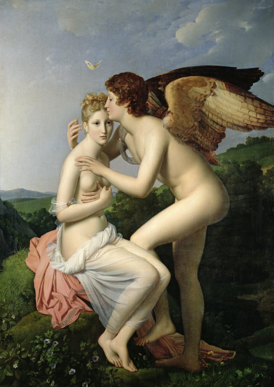 Aşk tanrısının ilk öpücüğünü alan Psyche, 1798 by Baron François Pascal Simon Gérard