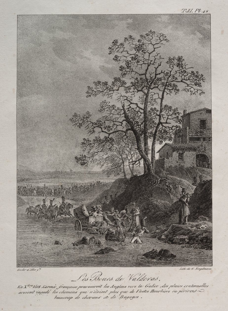 İspanyol Seferi: Valderas Bataklıkları, Leon Eyaleti by Baron Louis Albert Guillain Bacler d