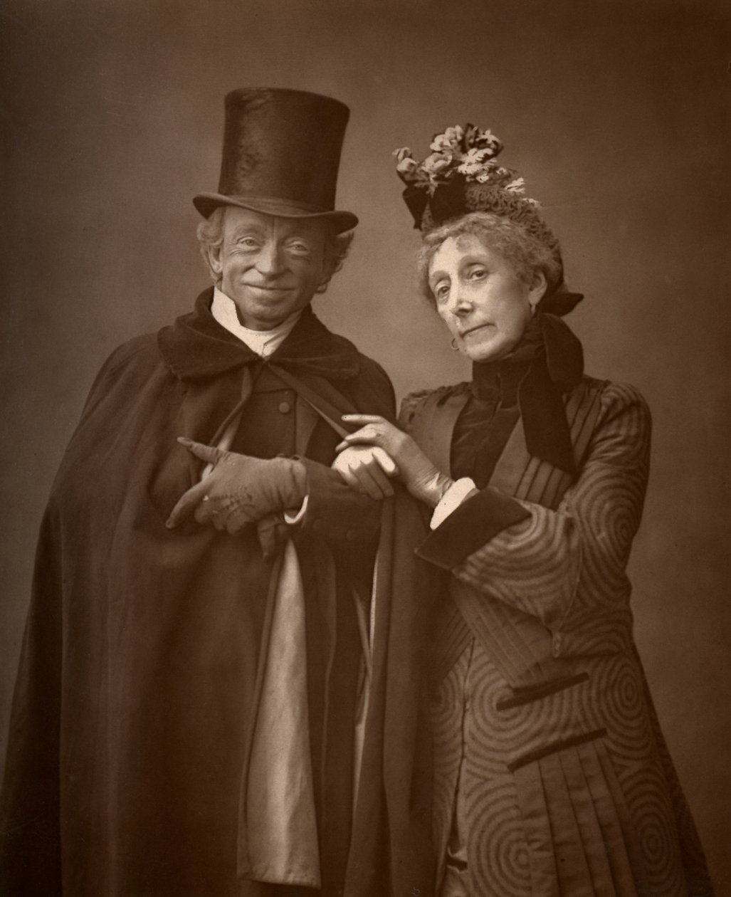 Amerikalı aktörler James Lewis ve Ann Gilbert, A Night Off, 1886 by Barraud
