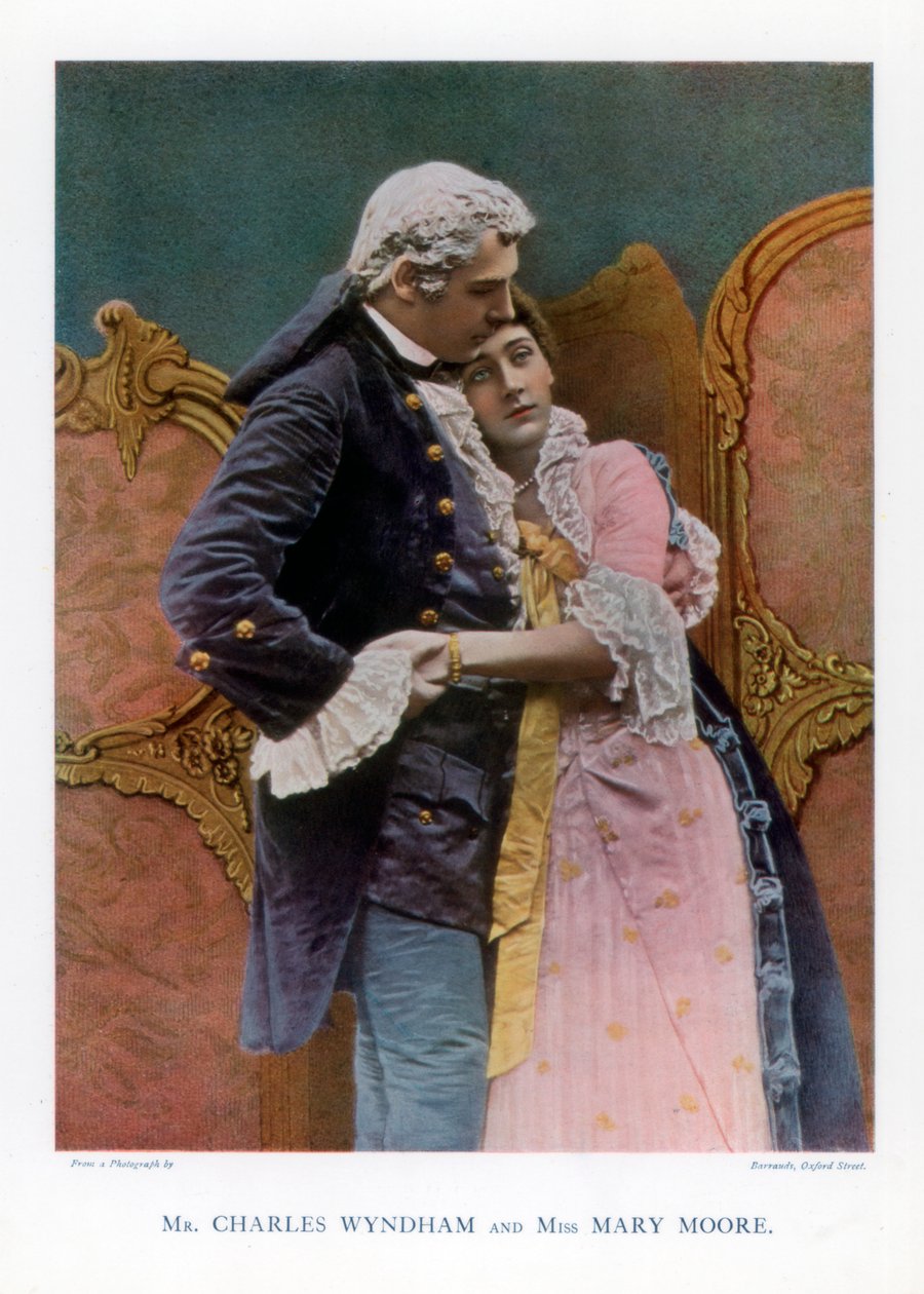Charles Wyndham ve Mary Moore, İngiliz oyuncular, 1901. by Barraud