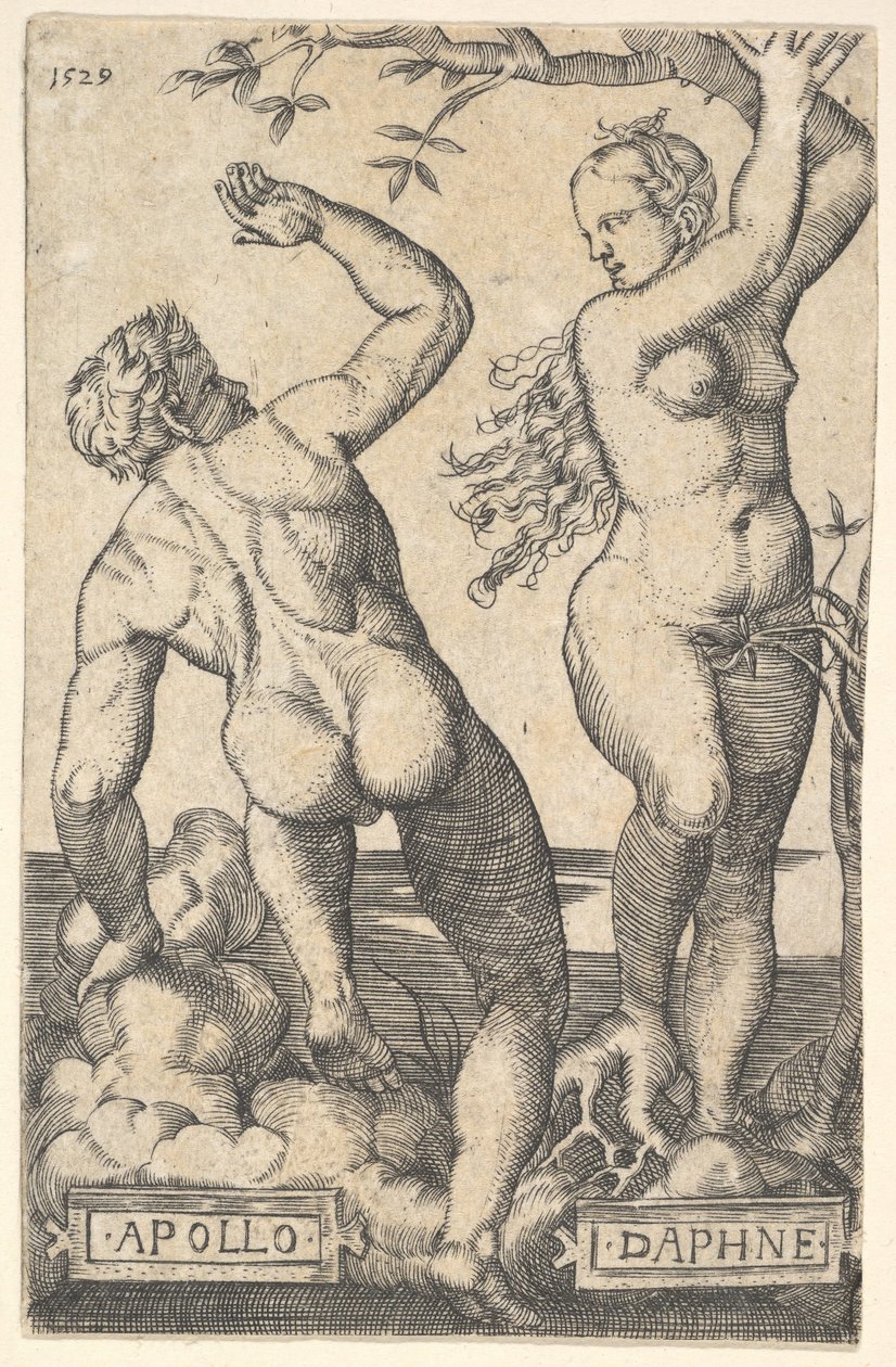 Apollo ve Daphne ters kopya.n.d. by Barthel Beham