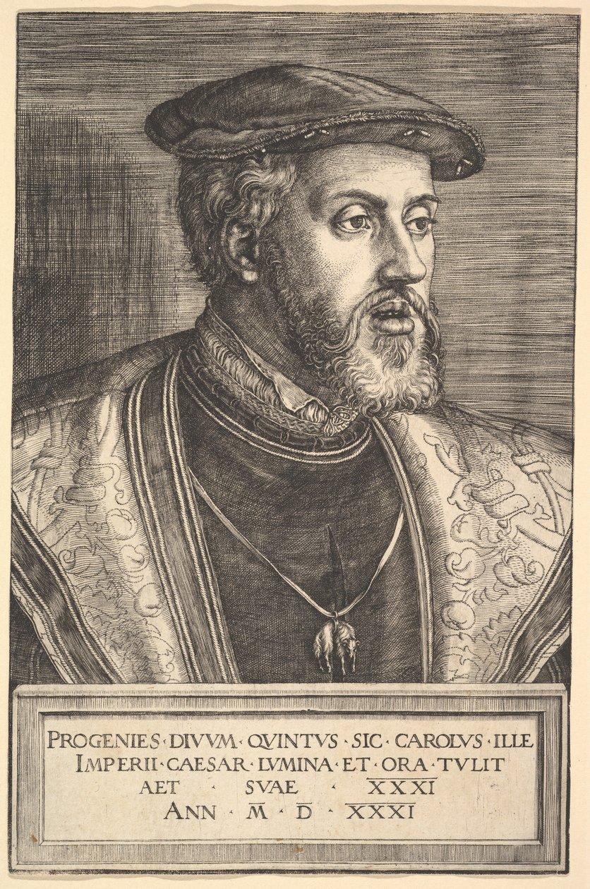 İmparator Charles V, 16. yüzyıl. by Barthel Beham