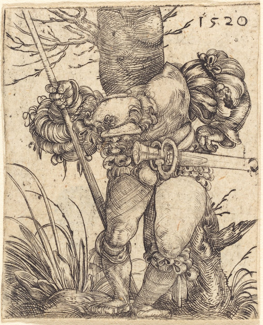 Bir Ağacın Önünde Piyade by Barthel Beham