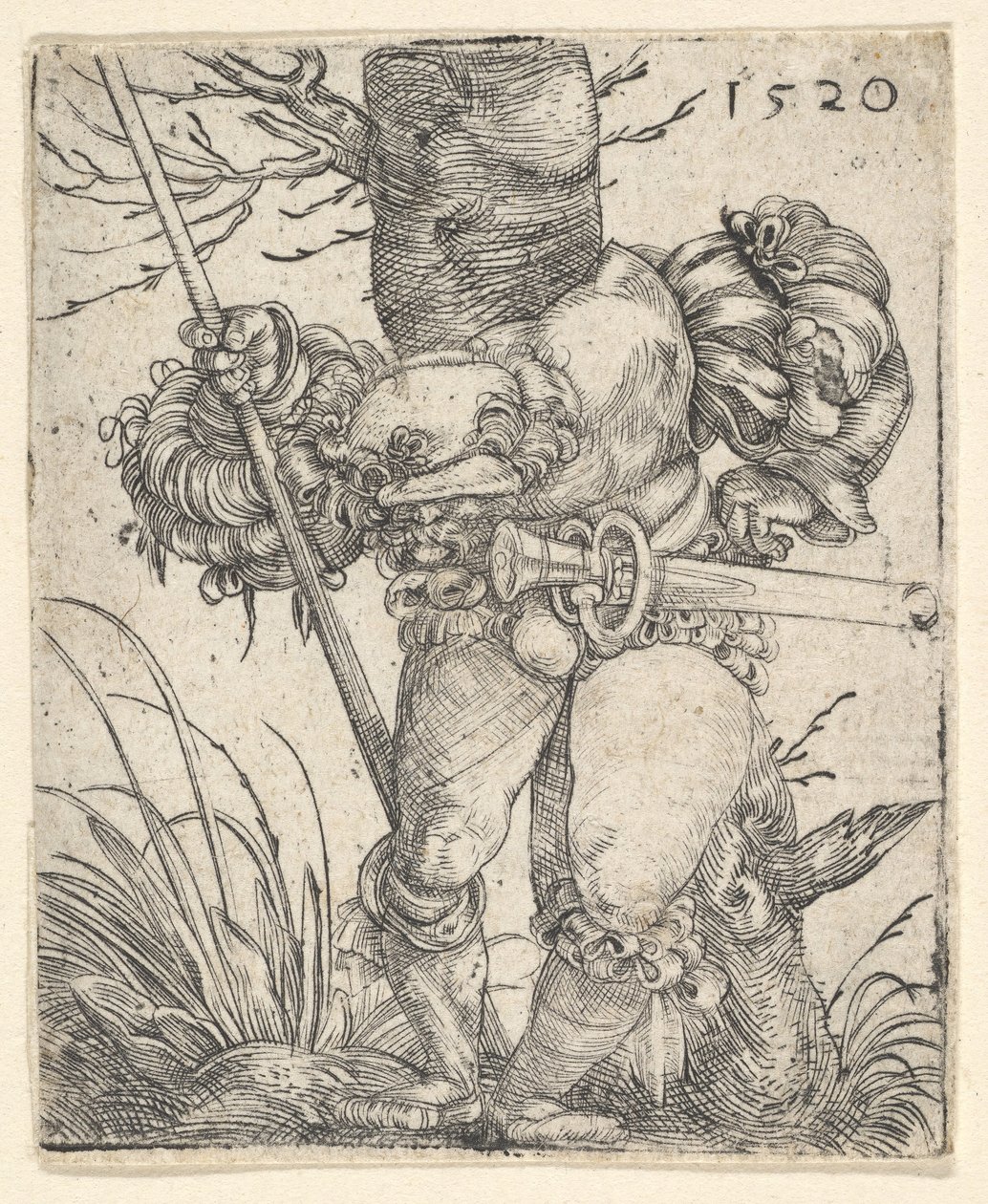 Bir Ağacın önünde piyade, 17. yüzyılın ortalarında. by Barthel Beham
