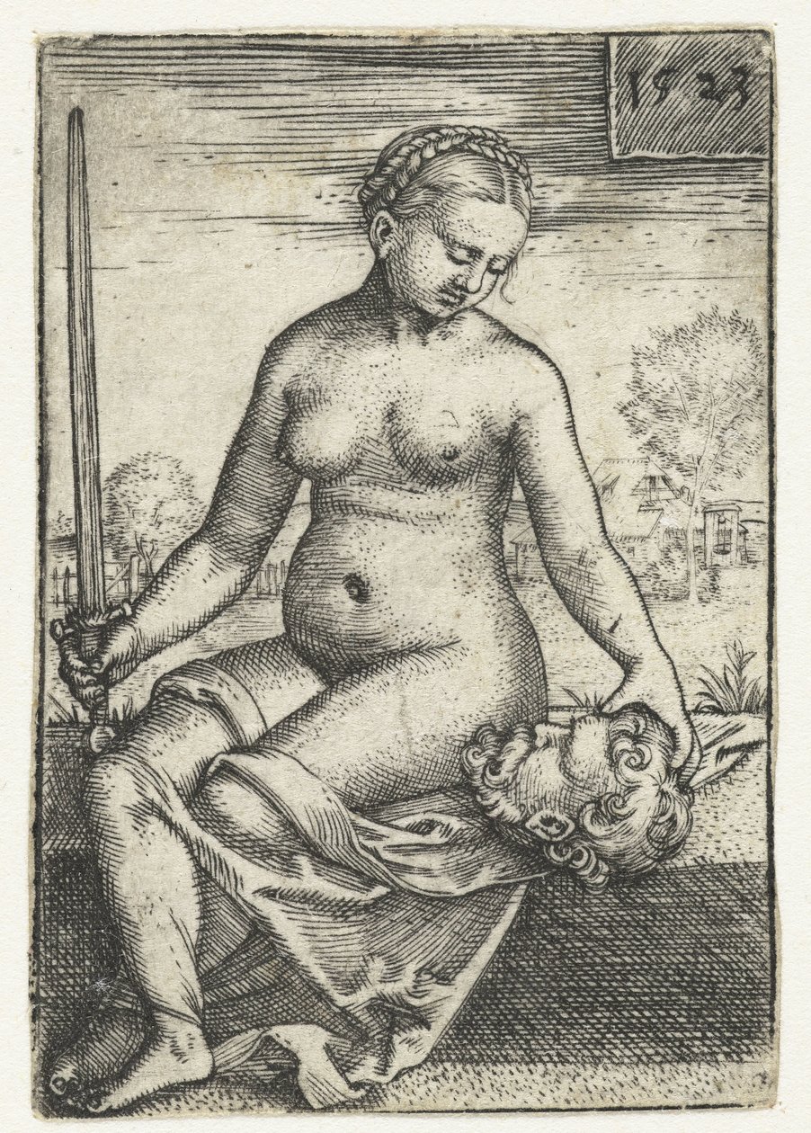 Holofernes'in başı ve kılıcı olan Judith by Barthel Beham