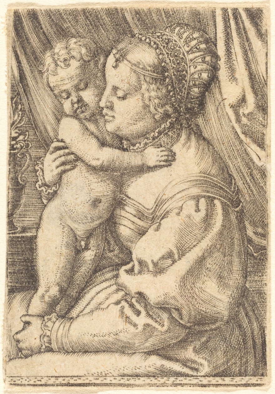 Çiçek Vazolu Madonna by Barthel Beham