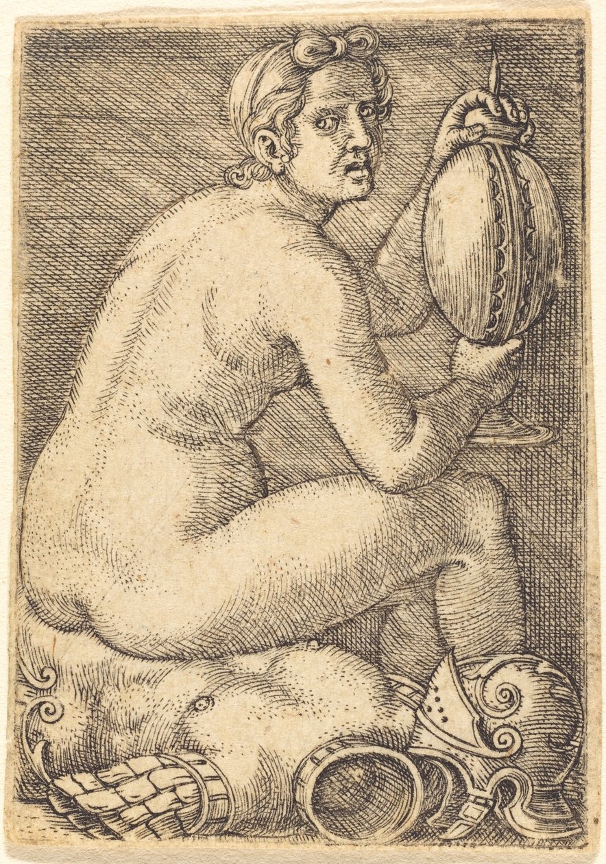 Zırhlı Çıplak Kadın (Prudentia?) by Barthel Beham