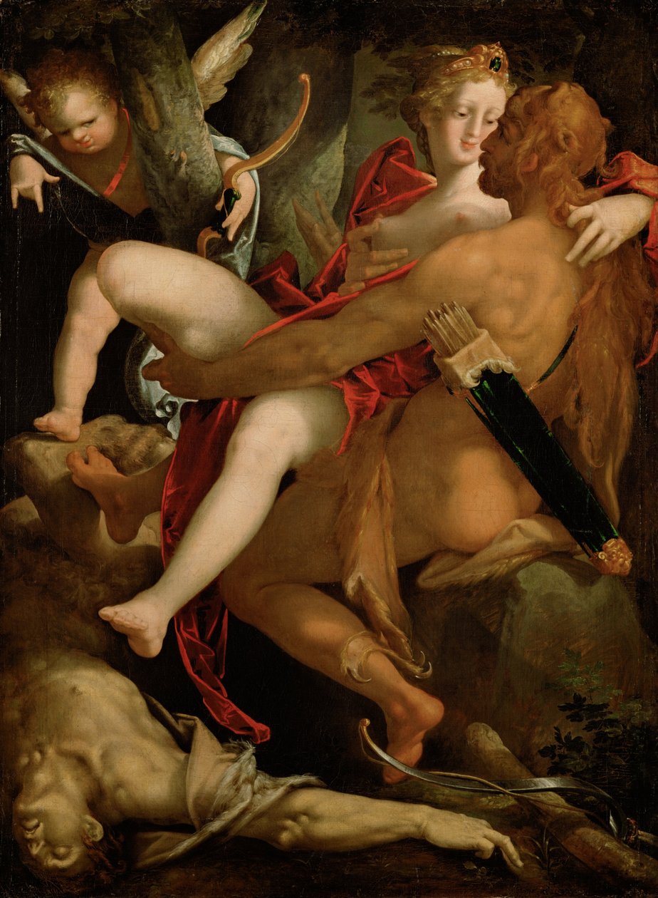 Herkül, Deianira ve Centaur Nessus by Bartholomaeus Spranger