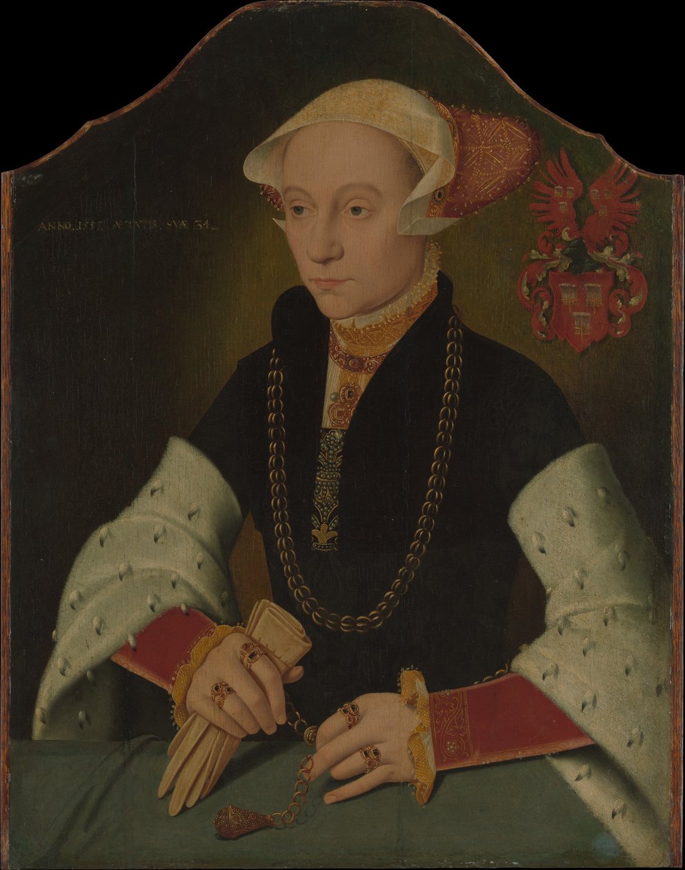 Köln Slosgin Ailesinden Bir Kadının Portresi, 1557. by Bartholomaeus Bruyn the Younger