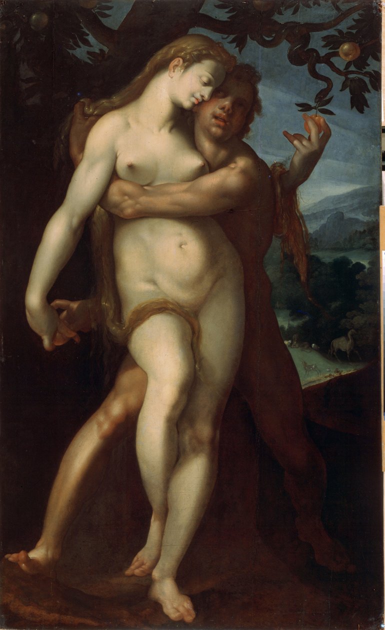 Adem ve Havva by Bartholomaeus Spranger