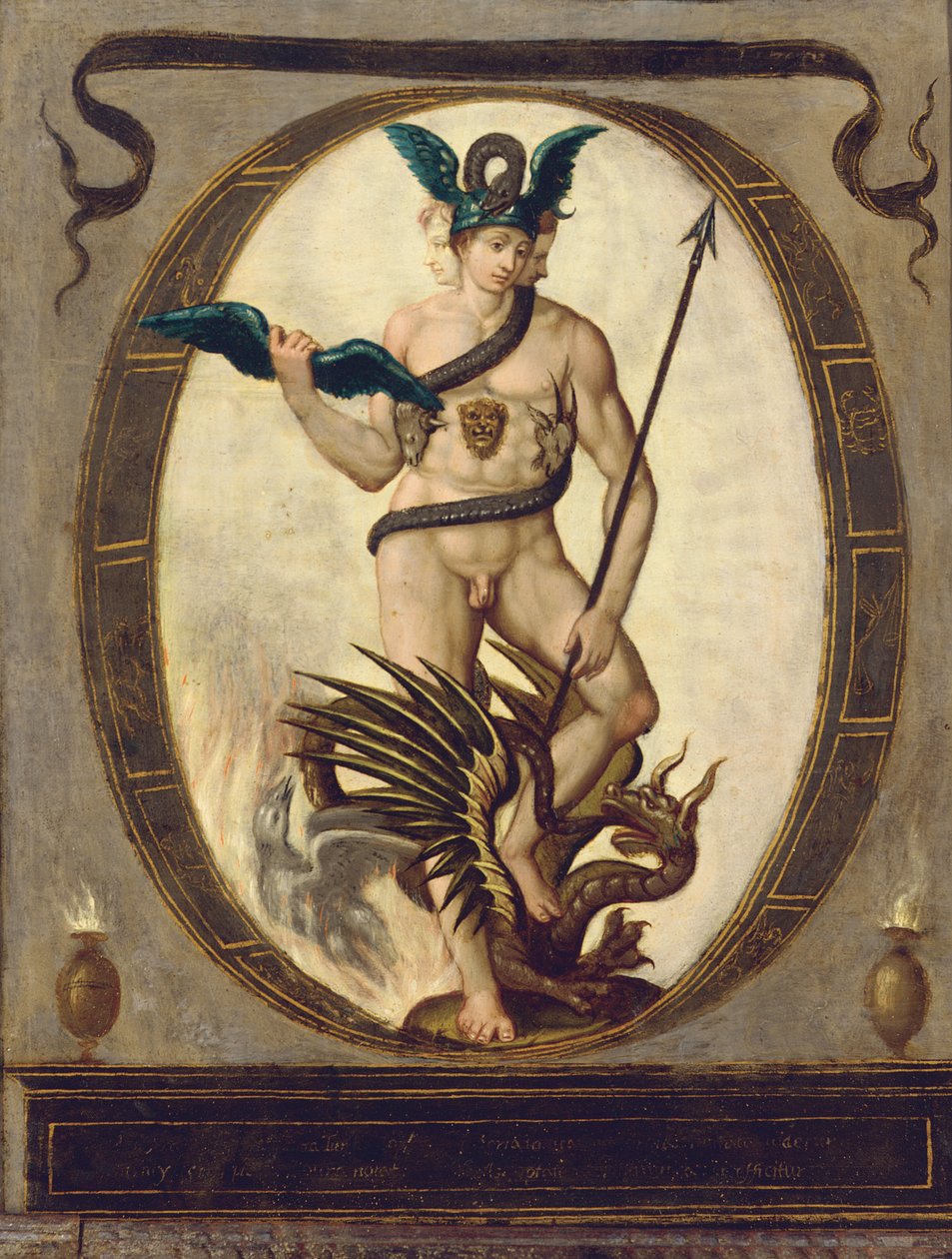 Bir Simya Alegorisi by Bartholomaeus Spranger