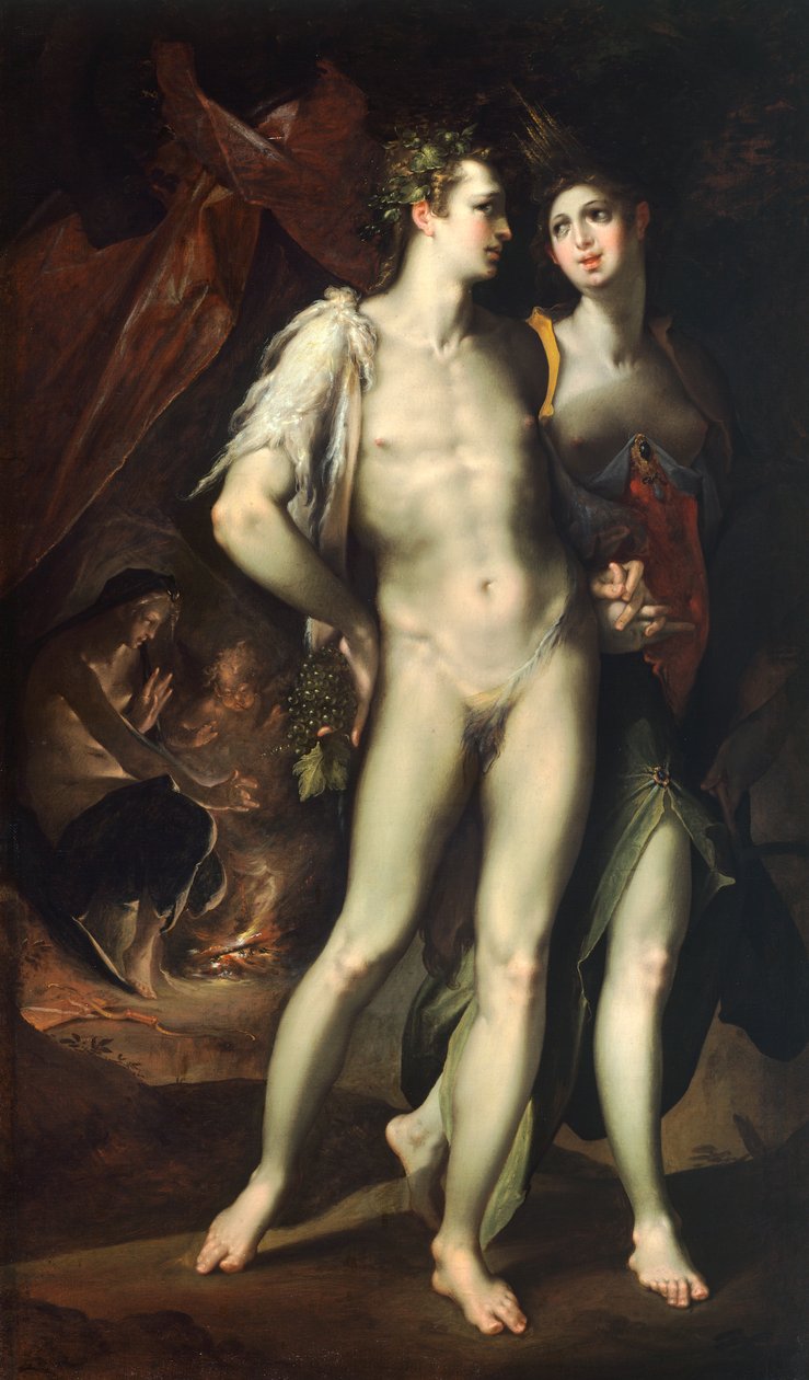 Bacchus ve Ceres, Bartholomaeus Spranger (1546-1611) tarafından. by Bartholomaeus Spranger
