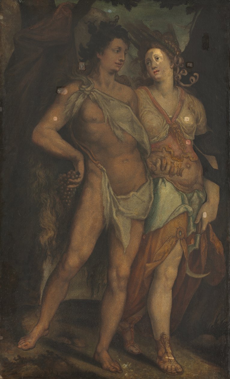 Ceres ve Bacchus by Bartholomaeus Spranger