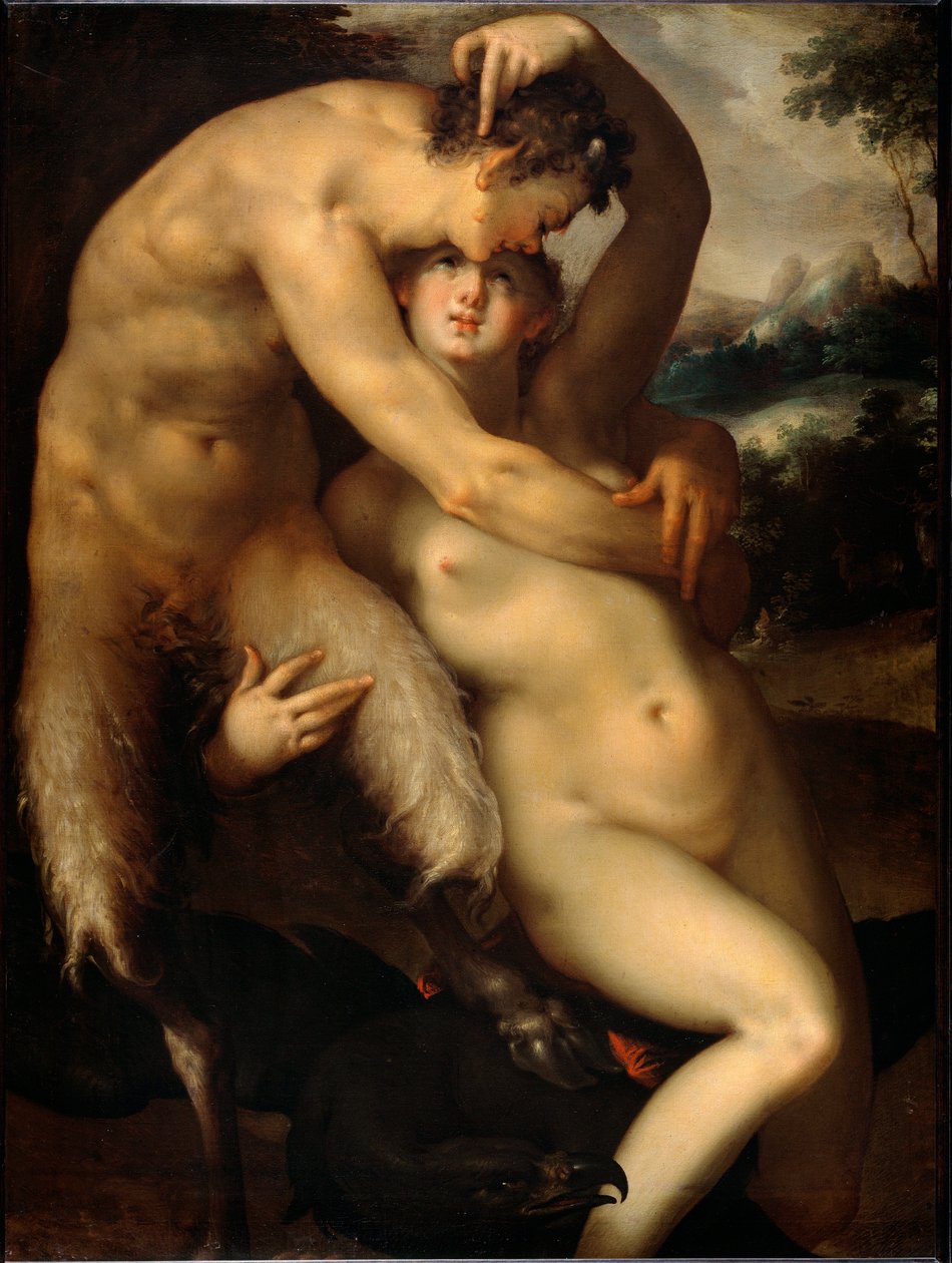 Jüpiter ve Antiope (resim, c.1596) by Bartholomaeus Spranger