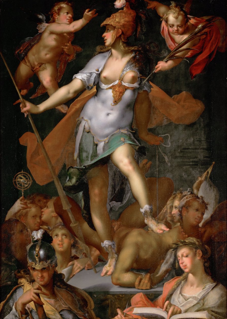 Minerva Cehalete Karşı Muzaffer, yaklaşık 1591 by Bartholomaeus Spranger
