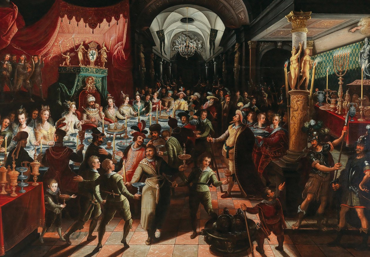 Belşatsar Bayramı. by Bartholomäus Strobel the Younger